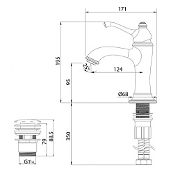 Lemark Смеситель Greek LM5506GG для раковины – фотография-2